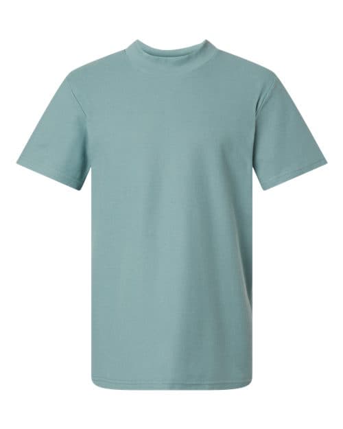 Unisex Pique Mock Neck Tee