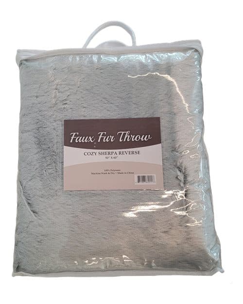Faux Fur Throw Blanket
