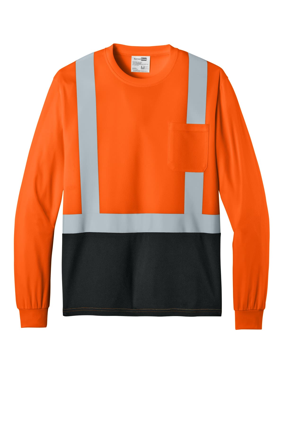 CornerStone ANSI 107 Class 2 Long Sleeve Mesh Blocked Tee