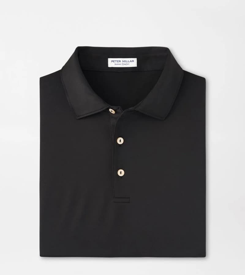 Peter Millar Men's Solid Performance Polo - Self Collar